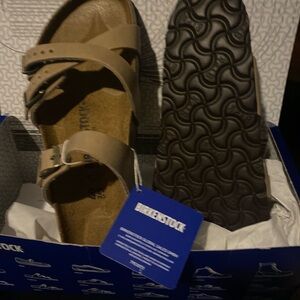 Women’s Birkenstock Sandals… size 9.5/40.             Color Sand…..New with Tags